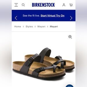 Birkenstock Mayari Women's Leather Sandals Size 40 - Black